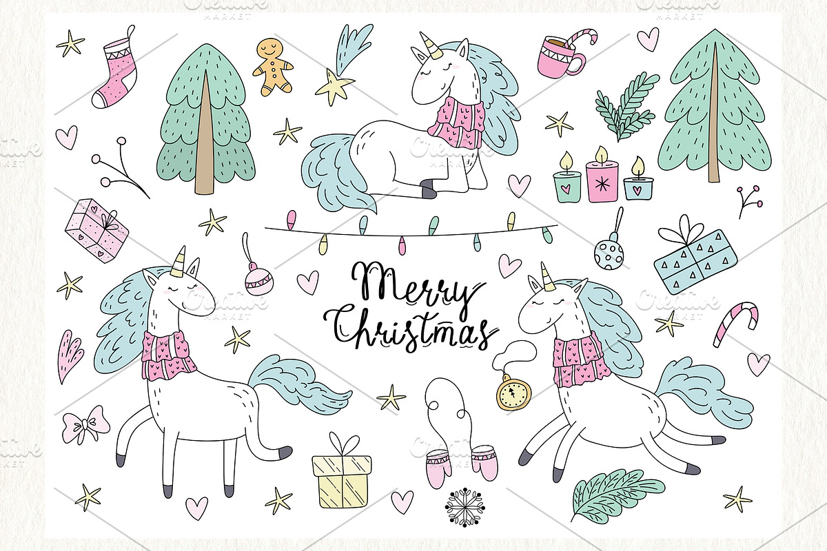 Winter Unicorn Set!, a Graphic by Irene_Boiko_ART (Photo 2 of 10)