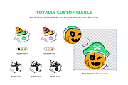 Animated Pumpkin Doodle Icons, a Duotone Icon by Vectors Market (Thumbnail 3 of 9)