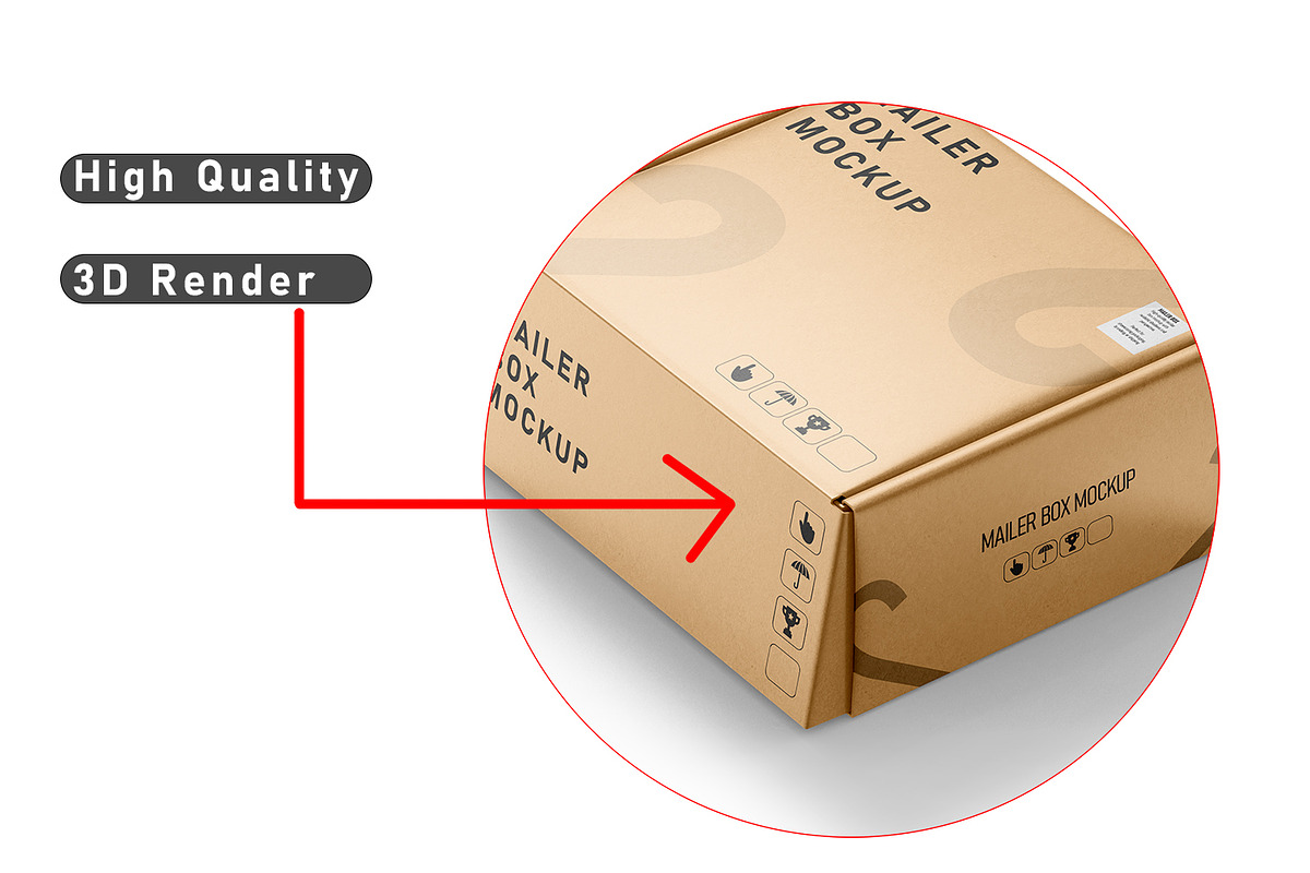 Square Kraft Mailer Box Mockup Set, a Packaging Mockup by pixelmock (Photo 4 of 19)