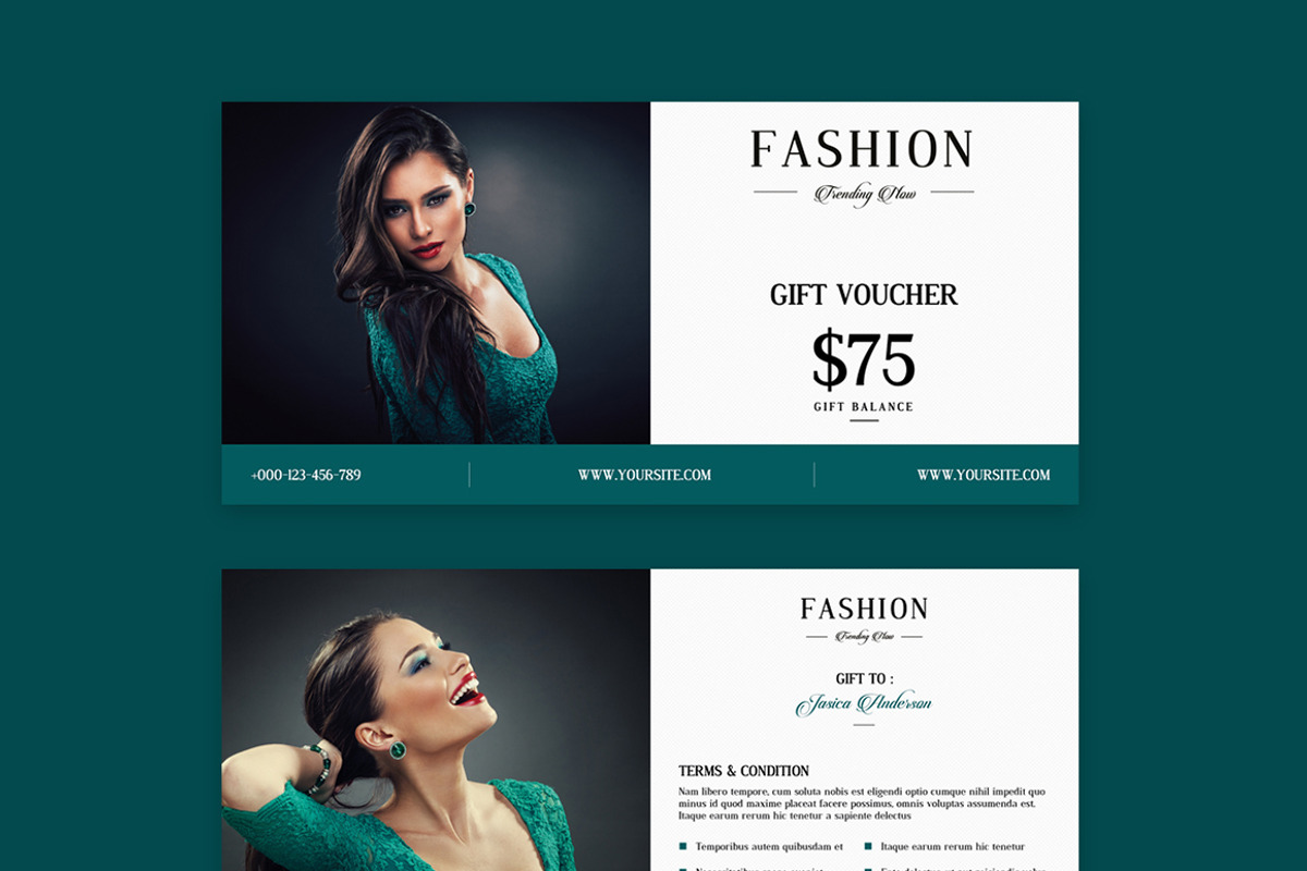 Fashion Gift Voucher, a Card Template by SmmrDesign (Photo 1 of 4)