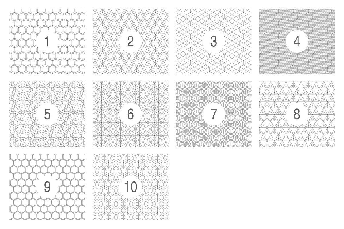 Geometric Abstract Patterns EPS+JPG, a Pattern Graphic by Plaid4You (Photo 2 of 5)
