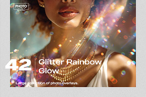 Glitter Rainbow Glow Effect Overlays