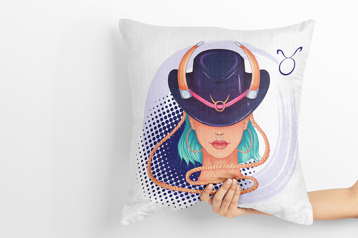 12 Zodiac Girl Hand Drawn Collection, an Illustration by ennona_art (Photo 8 of 11)
