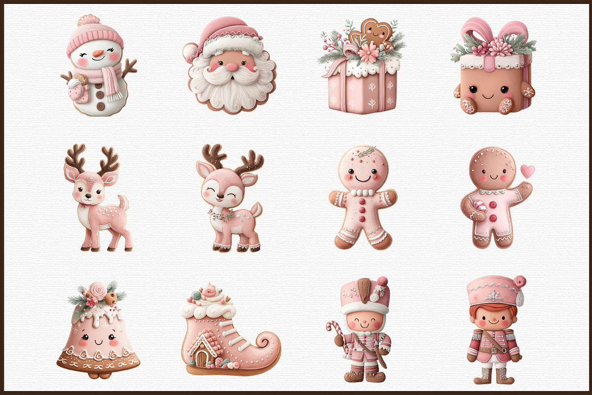 Christmas Cookie Clipart Bundle, an Illustration by Sublimation Artist (Photo 3 of 6)