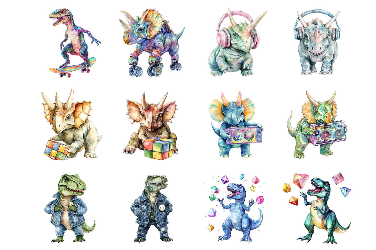 90s Dinosaurs, an Illustration by Design Market (Photo 2 of 3)