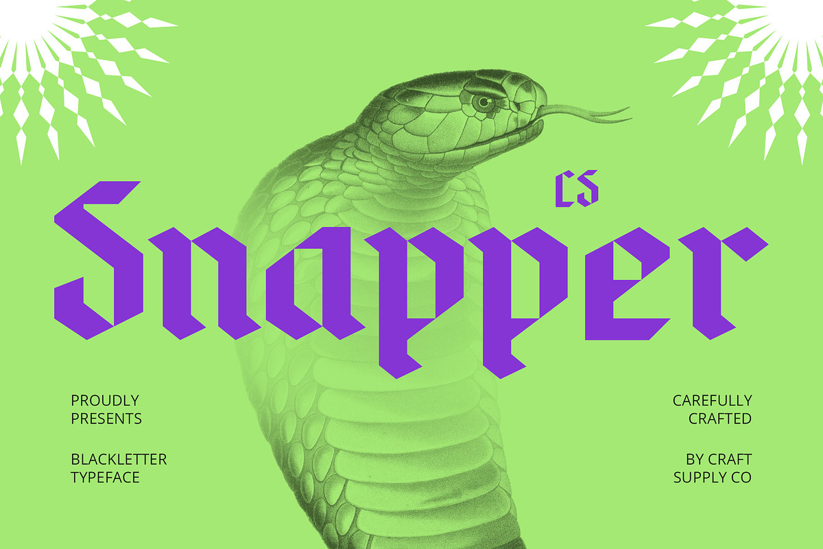 CS Snapper – Blackletter Font, a Blackletter Font by Craft Supply Co. (Photo 1 of 8)
