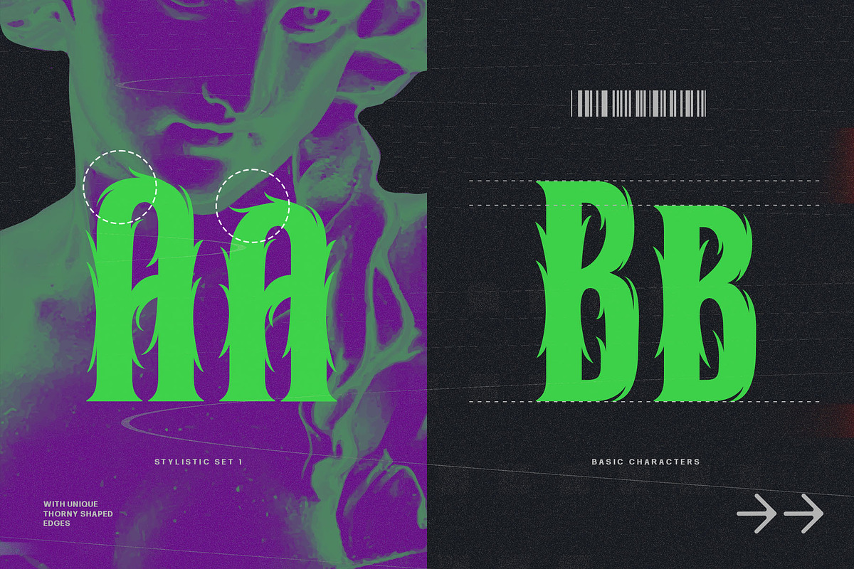 Metal Thorn Typeface, a Blackletter Font by alit design (Photo 4 of 20)