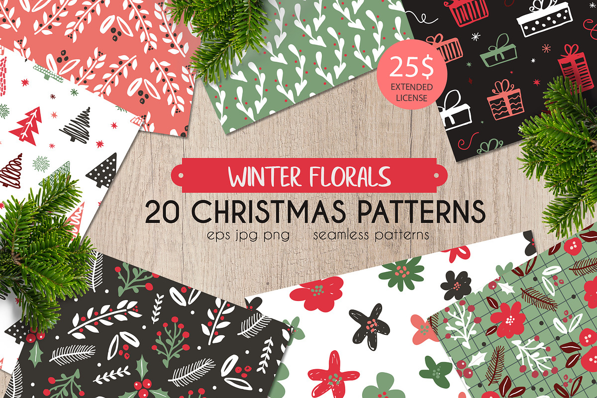 Christmas Bundle | Clipart & Pattern, an Animal Illustration by Cozy pattern shop (Photo 8 of 15)