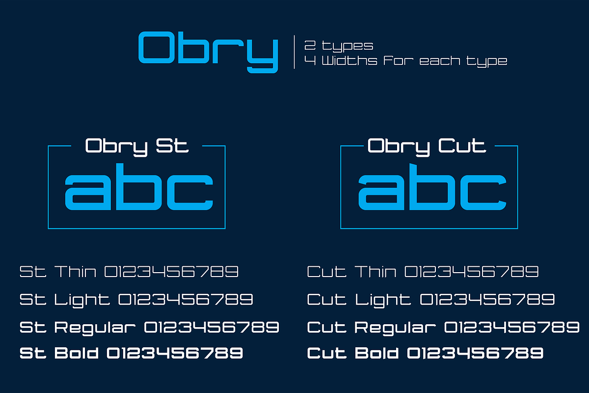 Obry font family, a Sans Serif Font by vlad.berla (Photo 4 of 8)