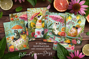 Relaxed Summer Days Postcards