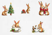 Christmas Bunny Garden ClipArt's Bun, an Illustration by CrexoraLab (Thumbnail 4 of 5)