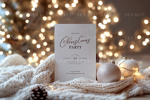 Christmas Invitation Mockup 5x7