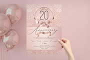 Rose Gold Anniversary Invitation, an Invitation Template by Aarley Kaiven (Thumbnail 2 of 2)