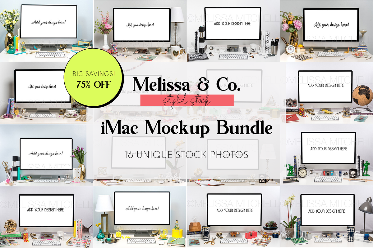 iMac Mockup Styled Desktop Bundle, a Product Mockup by MMStyledStock (Photo 1 of 2)