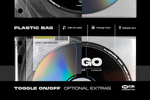 CD Plastic Bag Mockup