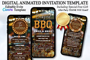 Editable BBQ Party Evite Template, an Invitation Template by V Design Creator (Thumbnail 1 of 8)