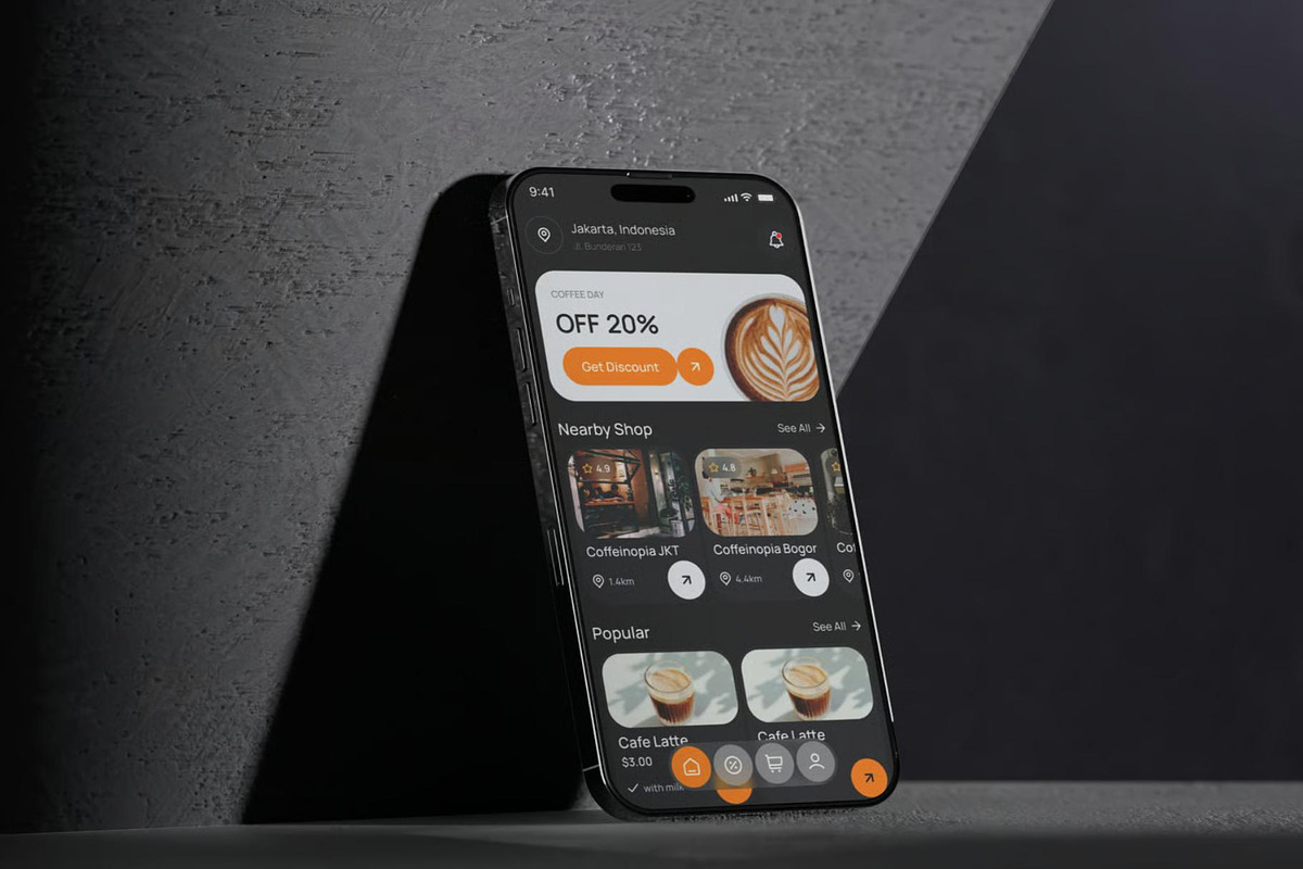 Coffeinopia Coffe Shop App Mobile UI, an UI Kit Template by Lumina_ui_ux202 (Photo 6 of 7)