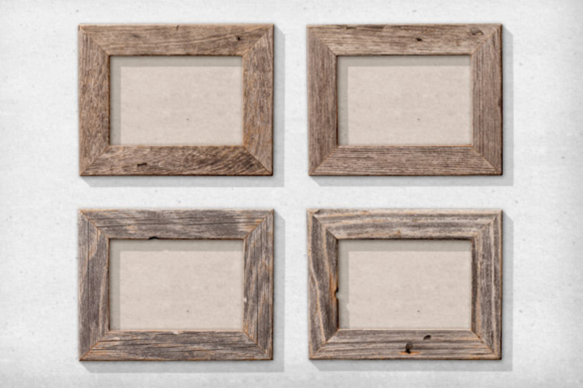 11 Isolated Natural Wood Frames preview 3