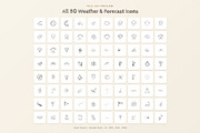 80 Hand Drawn Weather Icons, an Outline Icon by Symbolic Language (Thumbnail 2 of 3)