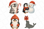 Cute Christmas Penguin Clipart, an Icon by DreamPrint404 (Thumbnail 3 of 3)