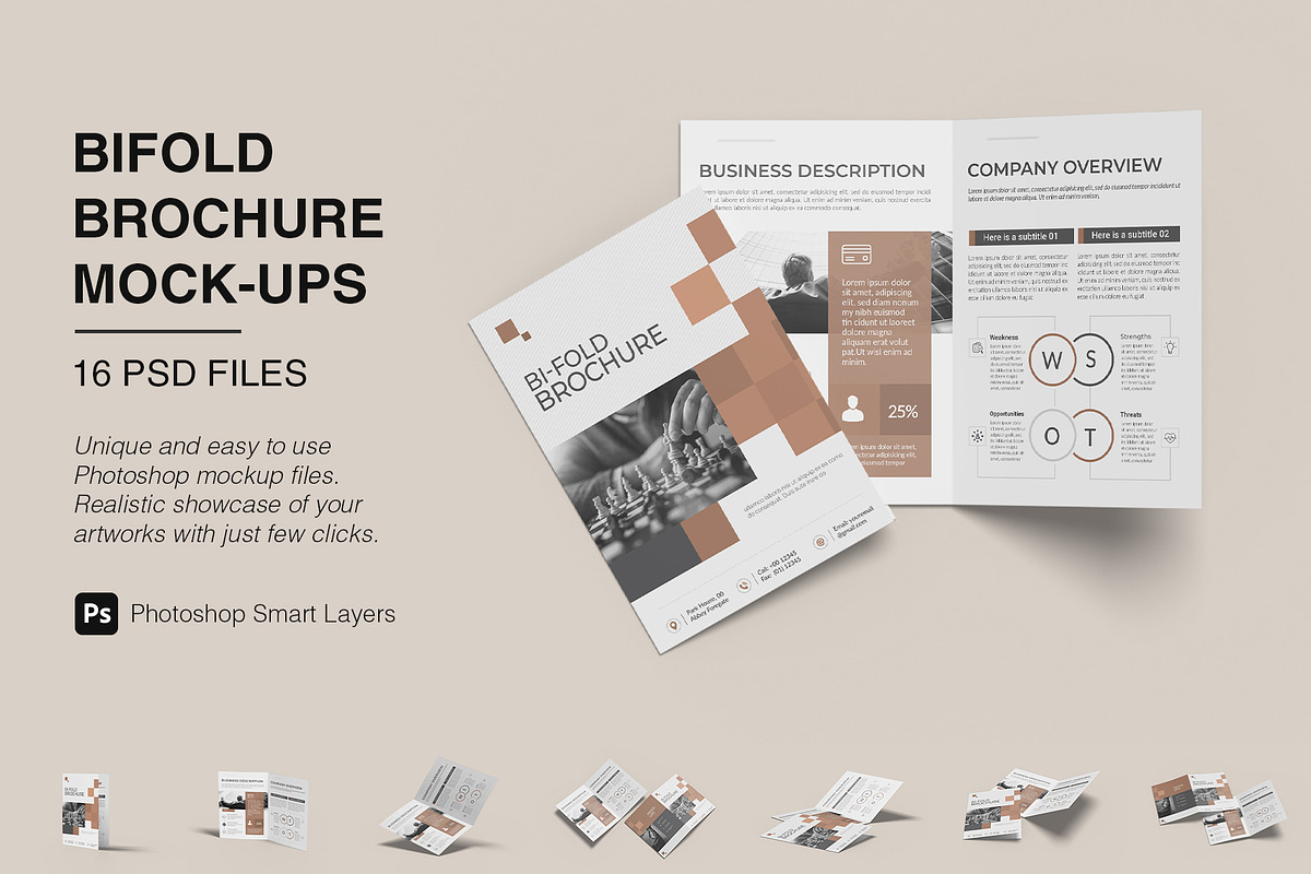 A4 Bifold Brochure Mockup Bundles, a Brochure Template by Graphic Aesthetic (Photo 1 of 20)