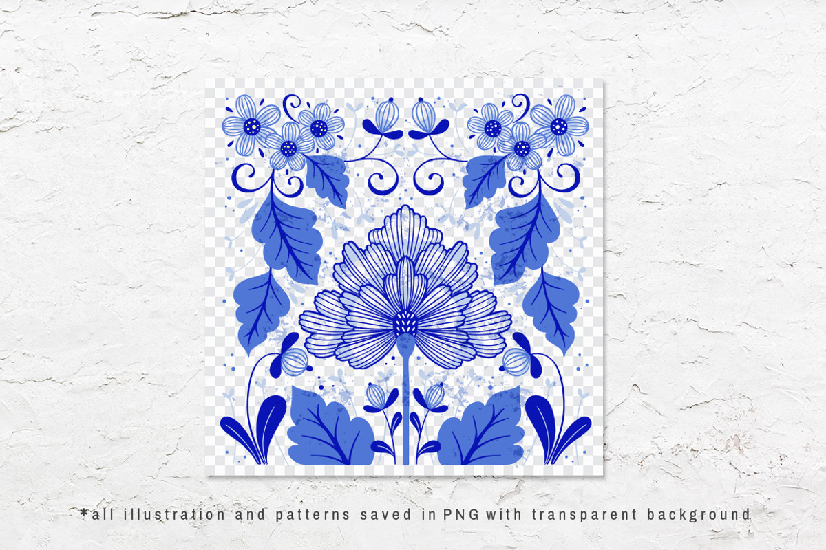 Blue Garden floral collection, an Object Graphic by DariSmartArt (Photo 7 of 11)