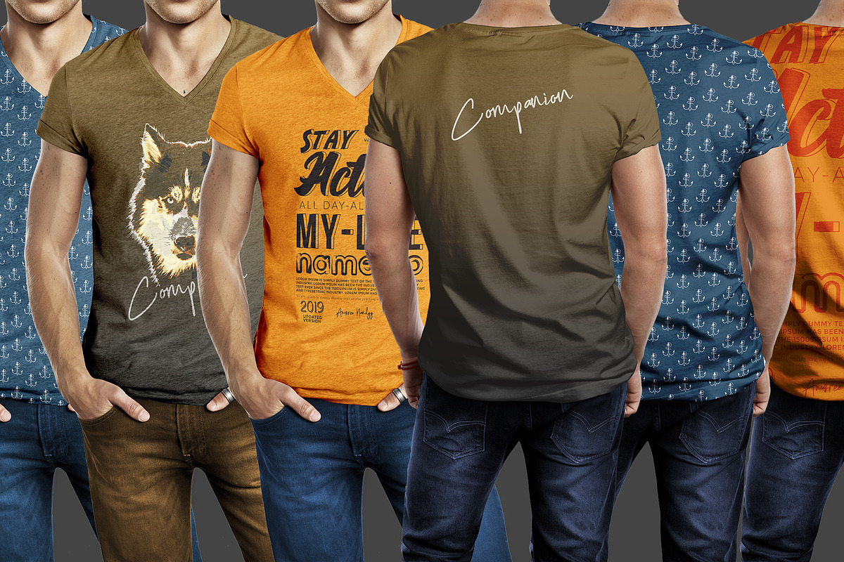 Muscular Men T Shirt Mockup Template, a Shirt Mockup by Designertale (Photo 3 of 5)