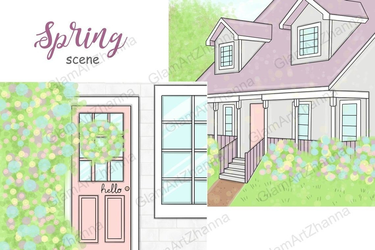 Spring Scene, a Seasonal Illustration by GlamArtZhanna (Photo 3 of 3)