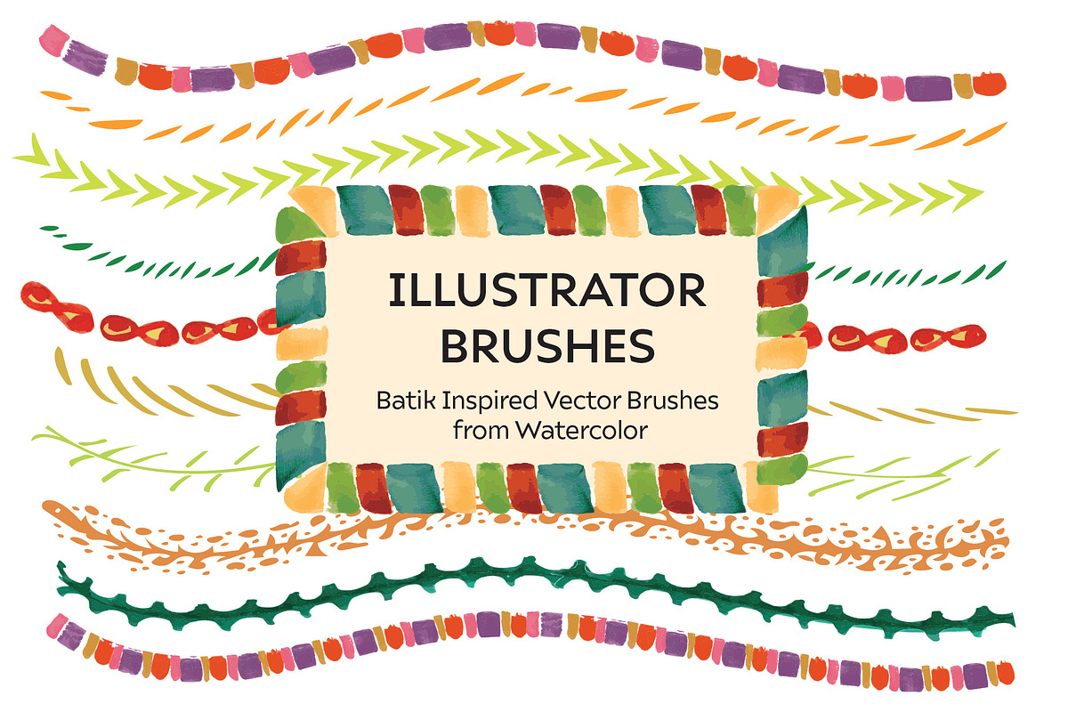 Batik Inspired Vector Brushes, a Brushes & More by KT Art & Design (Photo 1 of 3)