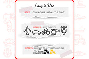 Transport Alphabet - Dingbat Font, a Symbol Font by WADLEN (Thumbnail 4 of 7)
