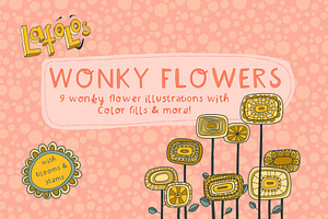LAFOLOs Wonky Flower Illustrations