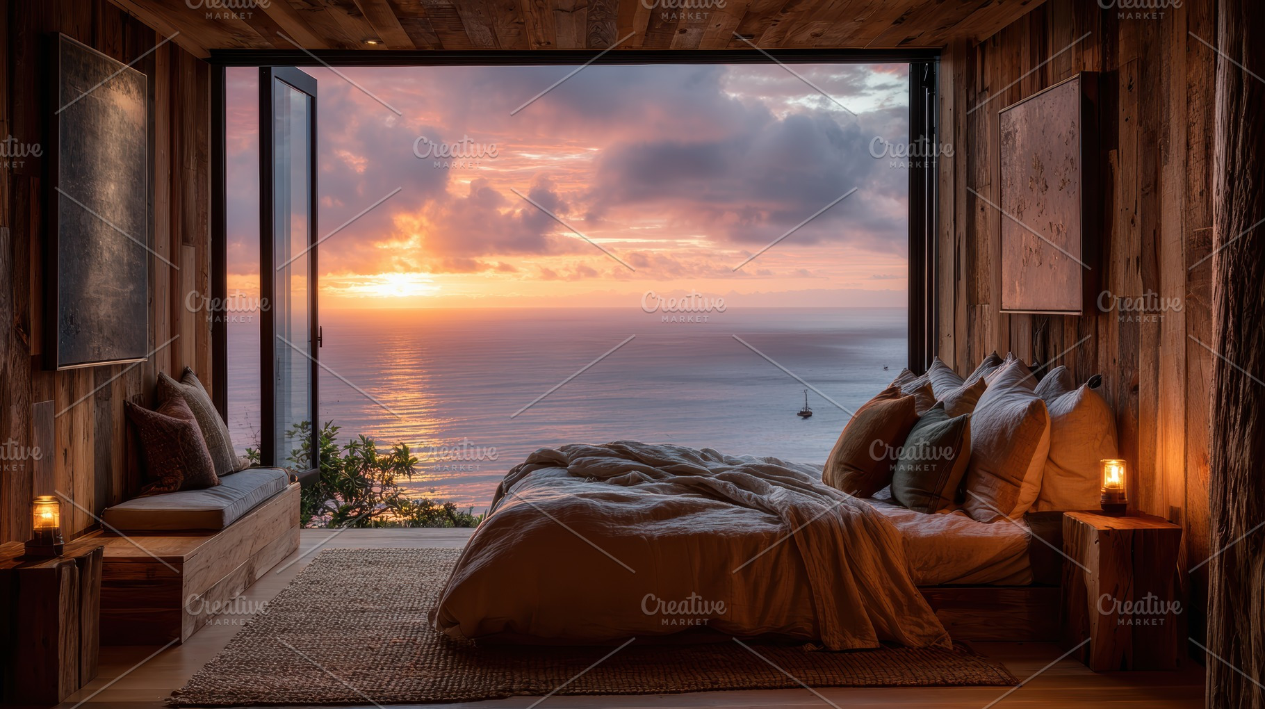 Ocean view bedroom sunset sunrise co, a Photo by Pixeness Studio