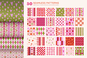 Love and flowers. Seamless patterns, a Pattern Graphic by venimo (Thumbnail 3 of 12)