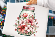 Spring flowers mason jar clipart, an Illustration by SinaCreation (Thumbnail 7 of 11)