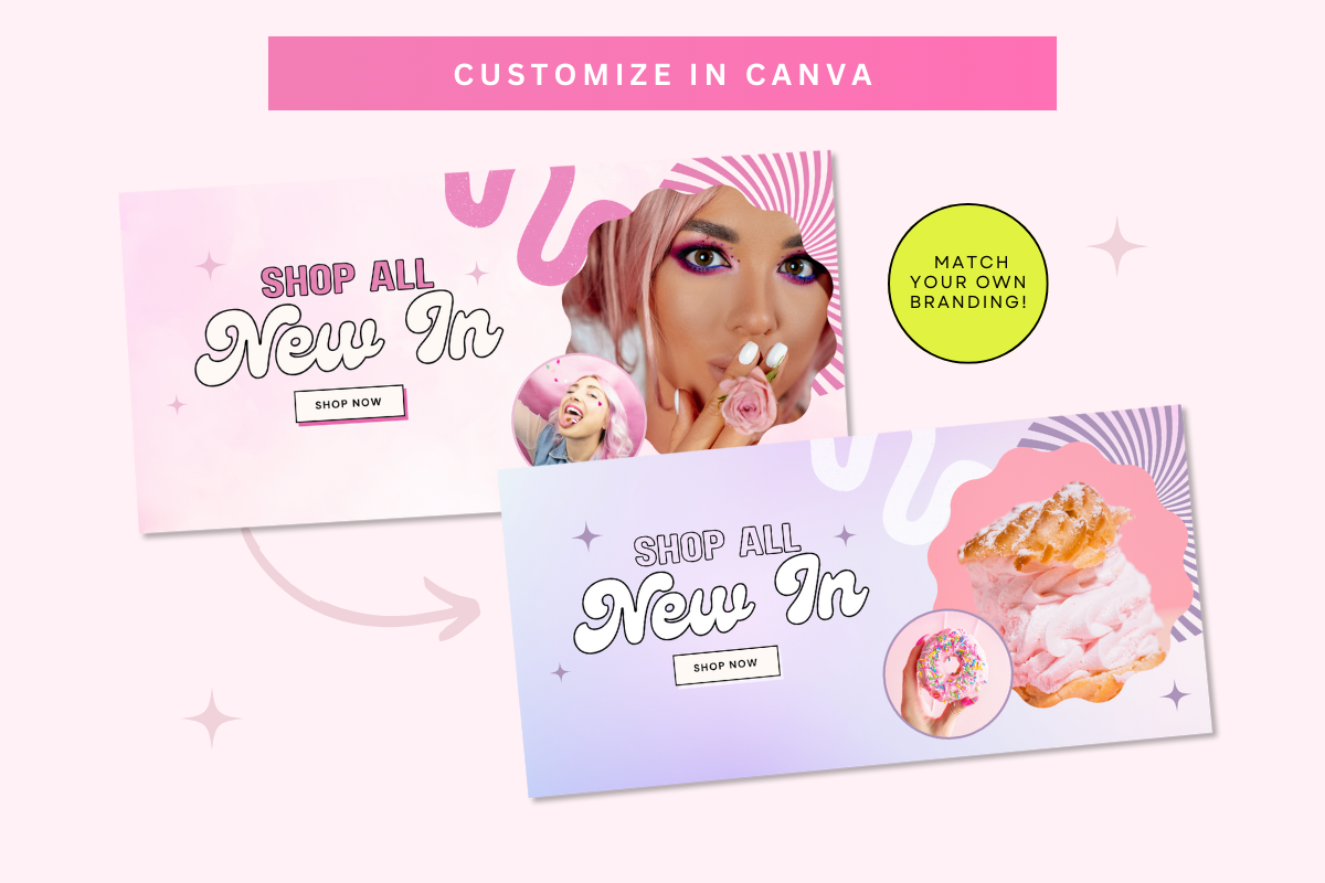 Bright Pink Shopify Website Banners, a Shopify Template by Template Twist Shop (Photo 5 of 5)