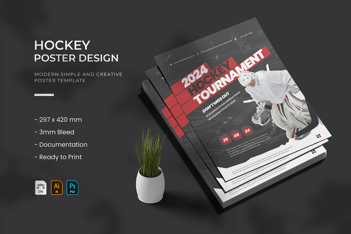 Hockey - Poster, a Print Template by VUNIRA (Photo 1 of 2)