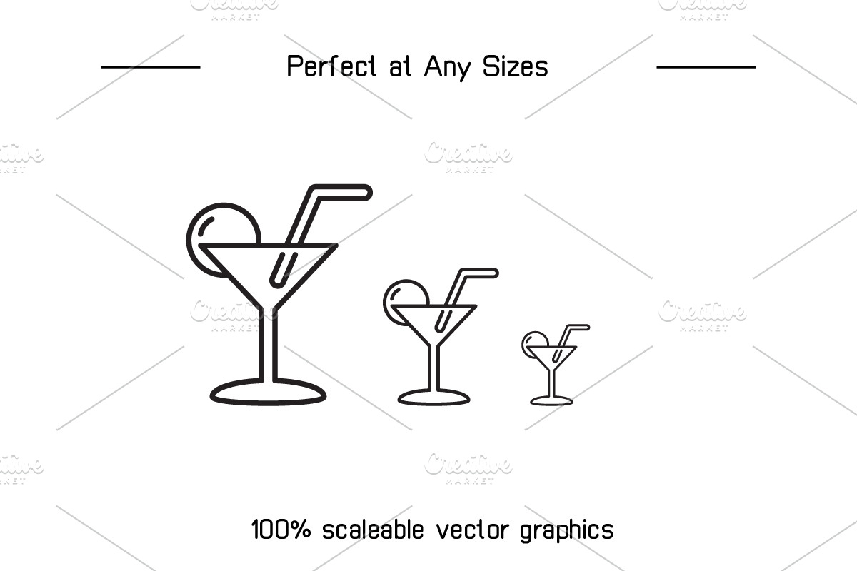 Travel and Beach Line Icons Set, an Icon by Designfour (Photo 7 of 7)