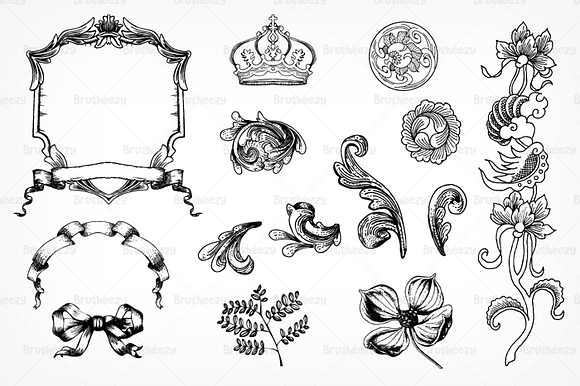 Etched Victorian Ornament Brushes preview 2