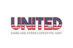 UNITED - STARS & STRIPES COLOR FONT