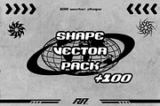 100 Retro-vector shapes, an Illustration by arseavin project (Thumbnail 1 of 6)