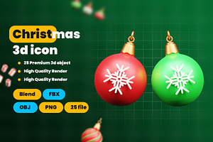 Christmas 3d Icon Pack