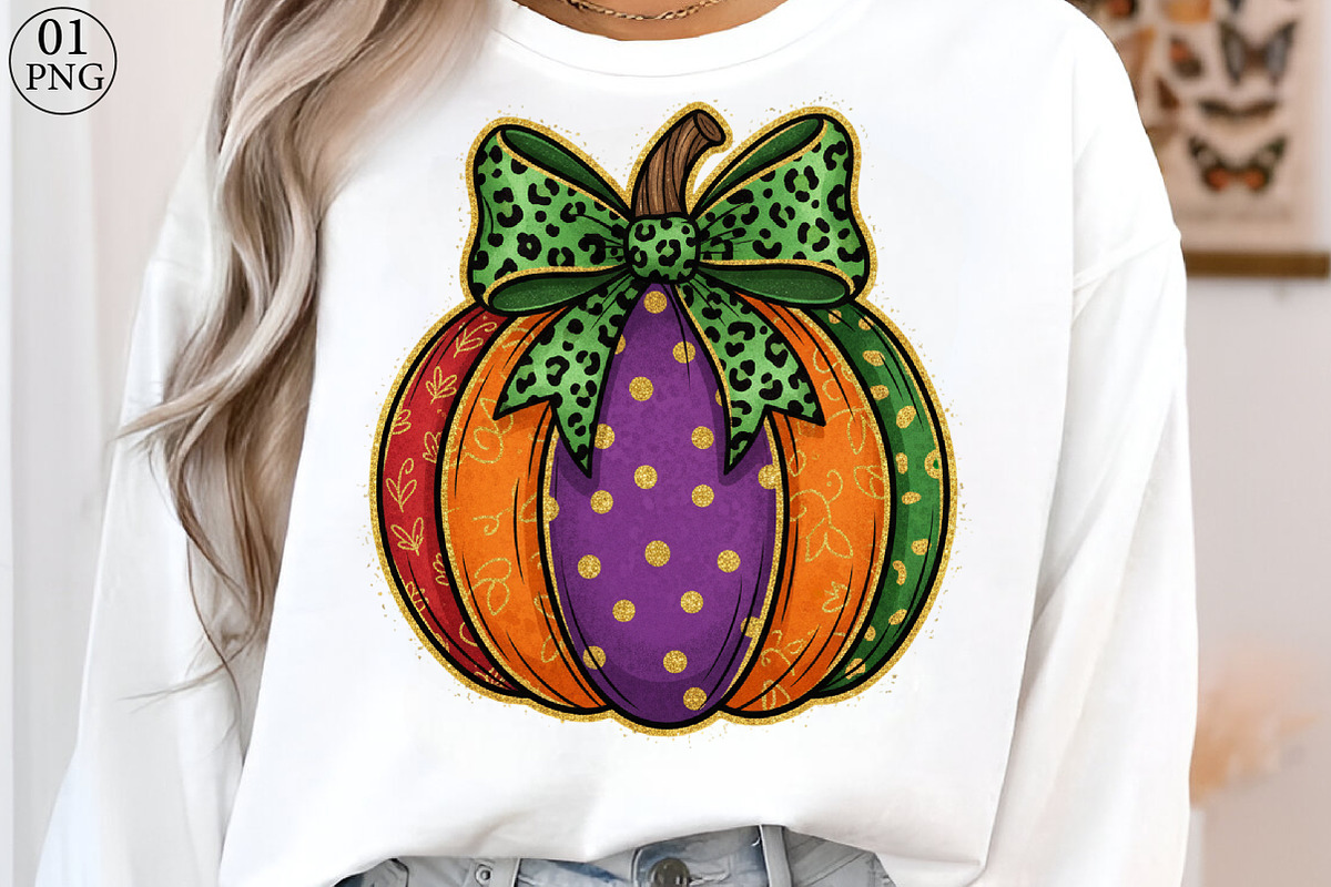 Glitter Fall Pumpkin PNG, an Illustration by Libby Wishes (Photo 3 of 8)