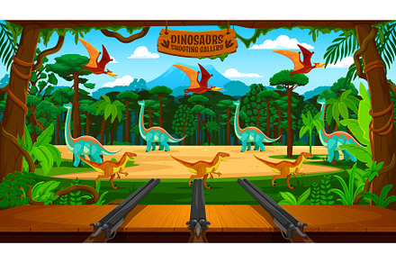 Dinosaurs shooting gallery