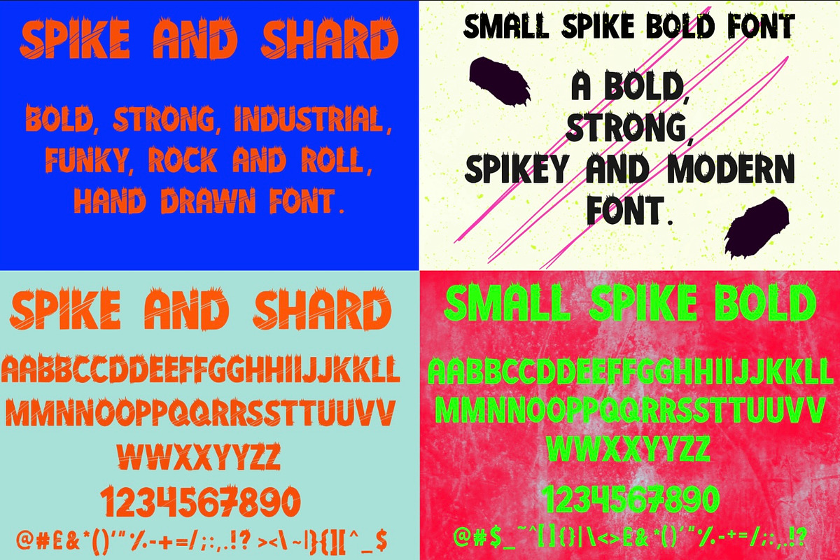 Spike and shard & small spikey font, a Font by Charlotte Breedon Design (Photo 1 of 2)