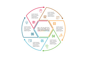 Linear Elements For Infographic V.11