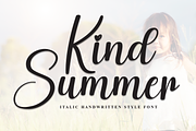 Kind Summer | Script Font, a Handwritten Font by Scratchones (Thumbnail 1 of 8)