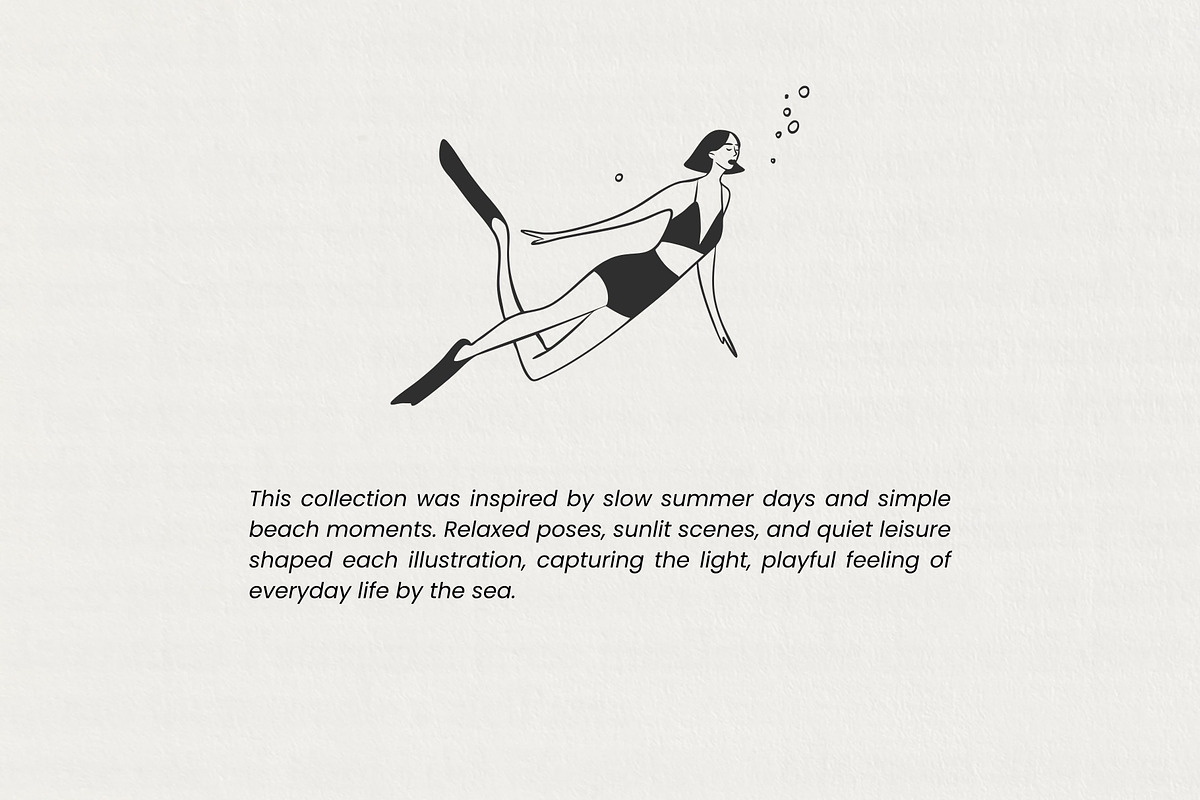 Summer People: Minimal Line Art, a Person Illustration by Veyla (Photo 2 of 11)