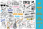 Music Sketched Doodles Vector Set, an Object Illustration by Lemon Workshop (Thumbnail 1 of 3)