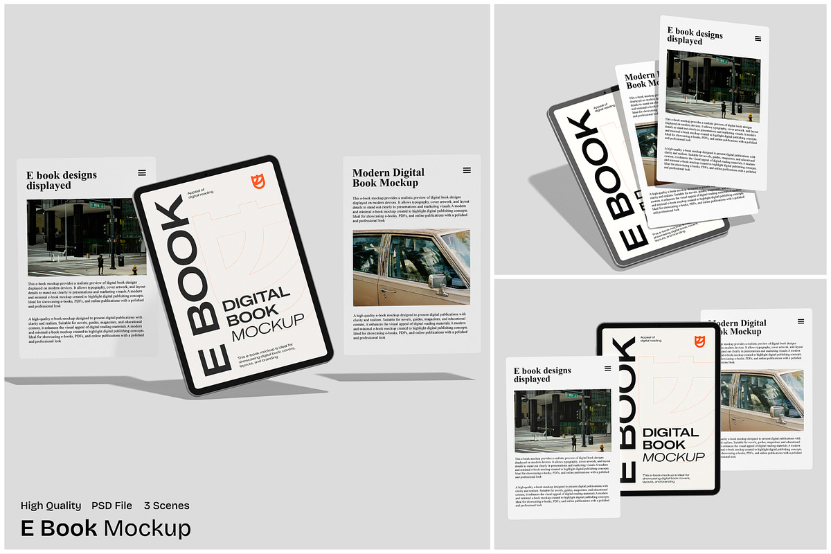 E Book Mockup, an iPad Mockup by Unerispace (Photo 1 of 5)