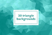 20 triangle backgrounds, a Pattern Graphic by Xella Design (Thumbnail 1 of 8)